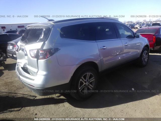 1GNKRHKD9HJ111768 - 2017 CHEVROLET TRAVERSE LT SILVER photo 4