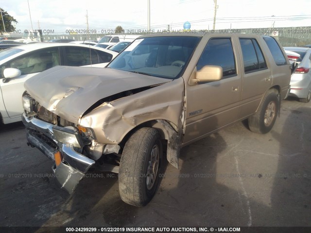 4S6CK58V6V4414763 - 1997 HONDA PASSPORT EX/LX BEIGE photo 2