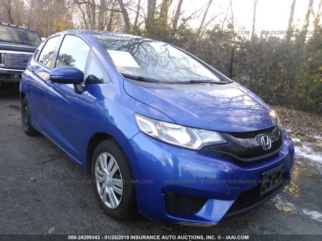 3HGGK5H56FM764979 - 2015 HONDA FIT LX BLUE photo 1