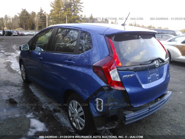 3HGGK5H56FM764979 - 2015 HONDA FIT LX BLUE photo 3