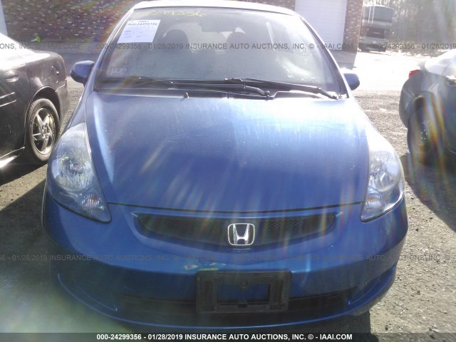 JHMGD38428S018848 - 2008 HONDA FIT BLUE photo 6