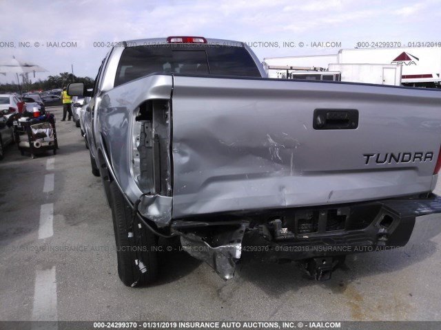 5TFRY5F19FX179202 - 2015 TOYOTA TUNDRA DOUBLE CAB SR/SR5 SILVER photo 6