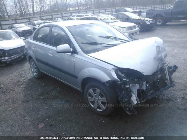 KNADE123486296081 - 2008 KIA RIO LX/SX SILVER photo 1