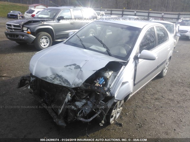 KNADE123486296081 - 2008 KIA RIO LX/SX SILVER photo 2