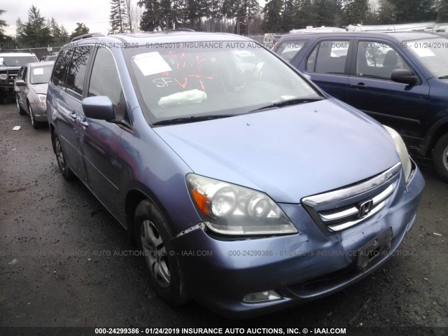 5FNRL38626B082378 - 2006 HONDA ODYSSEY EXL BLUE photo 1