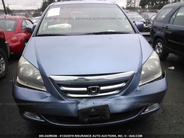 5FNRL38626B082378 - 2006 HONDA ODYSSEY EXL BLUE photo 6