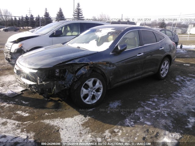 5J6TF2H59CL001569 - 2012 HONDA CROSSTOUR EXL ნაცრისფერი ფოტო 2