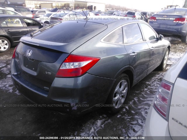 5J6TF2H59CL001569 - 2012 HONDA CROSSTOUR EXL ნაცრისფერი ფოტო 4