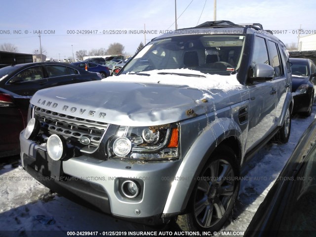 SALAG2V69EA728662 - 2014 LAND ROVER LR4 HSE SILVER photo 2