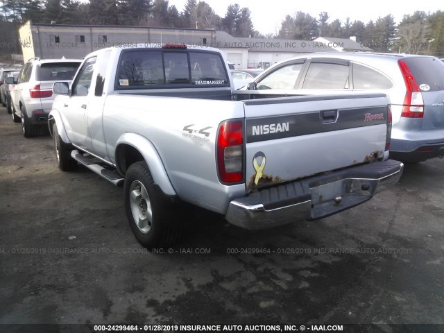 1N6ED26Y4YC356834 - 2000 NISSAN FRONTIER KING CAB XE/KING CAB SE SILVER photo 3