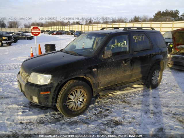 4M2CU57185DJ19406 - 2005 MERCURY MARINER BLACK photo 2