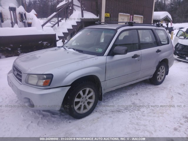 JF1SG65615H752454 - 2005 SUBARU FORESTER 2.5XS SILVER photo 2