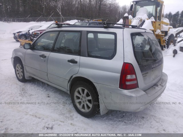 JF1SG65615H752454 - 2005 SUBARU FORESTER 2.5XS SILVER photo 3