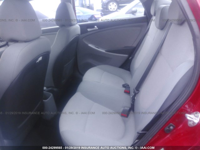 KMHCT4AE4EU633103 - 2014 HYUNDAI ACCENT GLS/GS RED photo 8