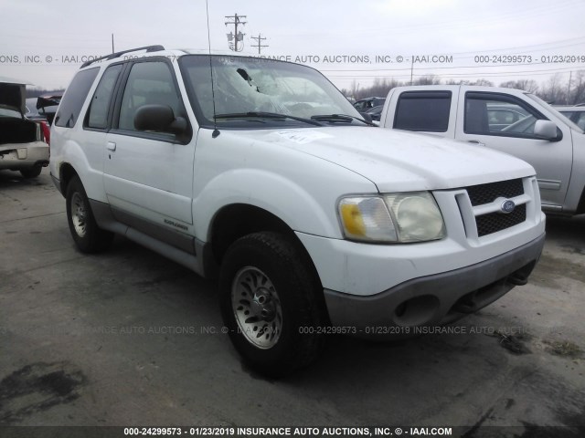 1FMYU60E61UB70391 - 2001 FORD EXPLORER SPORT WHITE photo 1