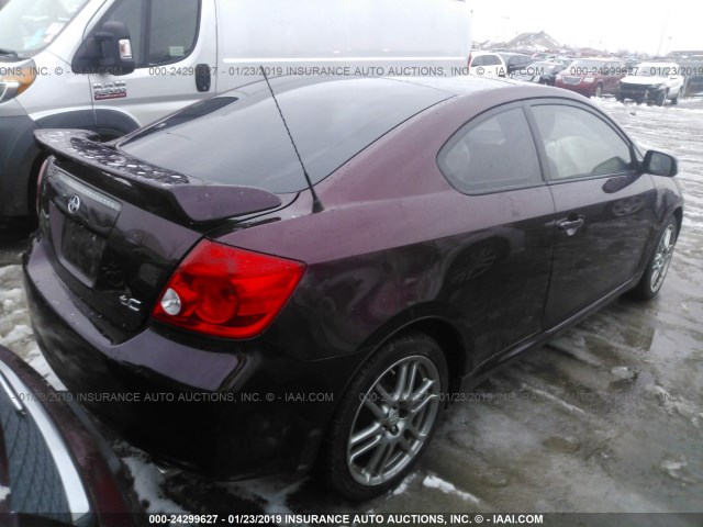 JTKDE177870161758 - 2007 TOYOTA SCION TC იასამნისფერი ფოტო 4