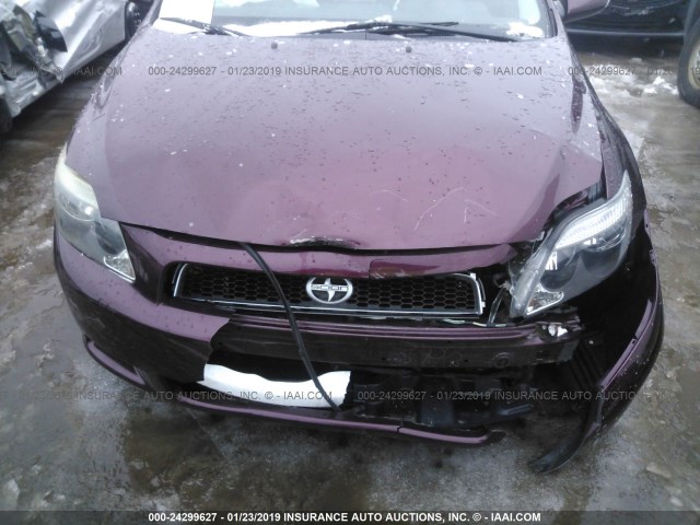 JTKDE177870161758 - 2007 TOYOTA SCION TC იასამნისფერი ფოტო 6