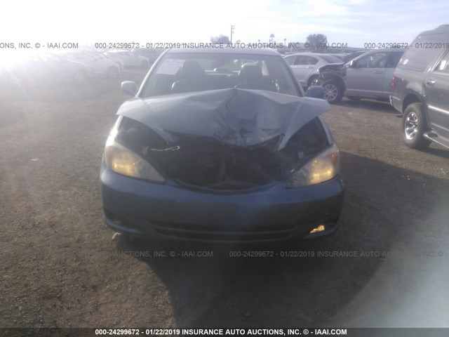 4T1BF30K73U555045 - 2003 TOYOTA CAMRY LE/XLE/SE BLUE photo 6