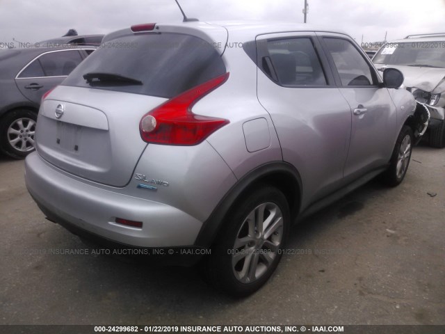 JN8AF5MV8DT211395 - 2013 NISSAN JUKE S/SV/SL GRAY photo 4