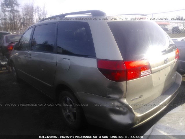 5TDZA23C94S026198 - 2004 TOYOTA SIENNA CE/LE GOLD photo 3