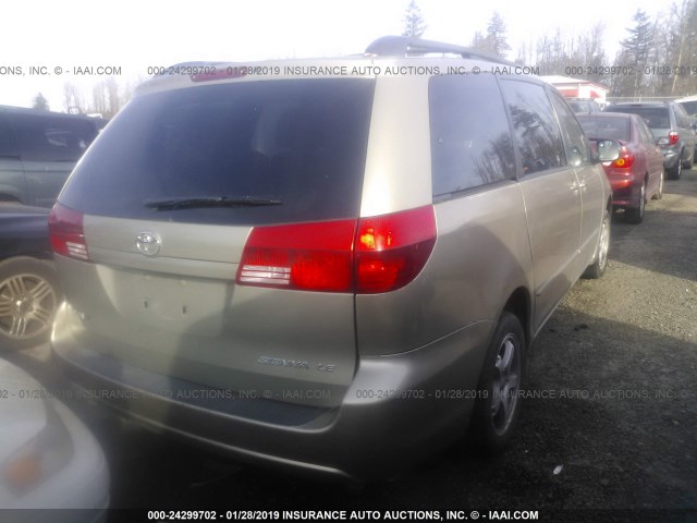 5TDZA23C94S026198 - 2004 TOYOTA SIENNA CE/LE GOLD photo 4