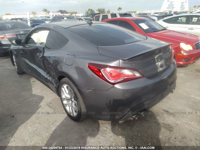 KMHHT6KJ5FU127794 - 2015 HYUNDAI GENESIS COUPE 3.8L GRAY photo 3