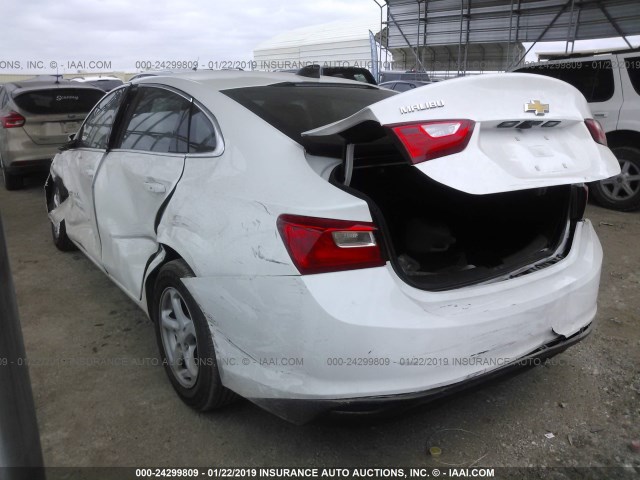 1G1ZB5ST9JF227443 - 2018 CHEVROLET MALIBU LS 白色 照片 3