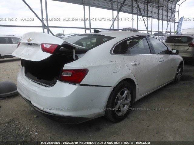 1G1ZB5ST9JF227443 - 2018 CHEVROLET MALIBU LS 白色 照片 4