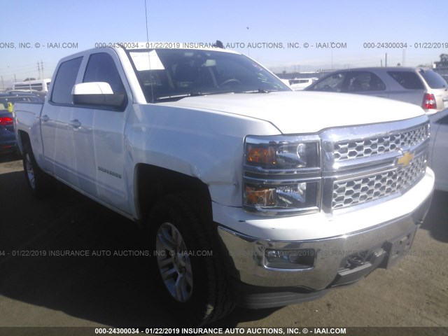 3GCUKREC2FG528324 - 2015 CHEVROLET SILVERADO K1500 LT WHITE photo 1