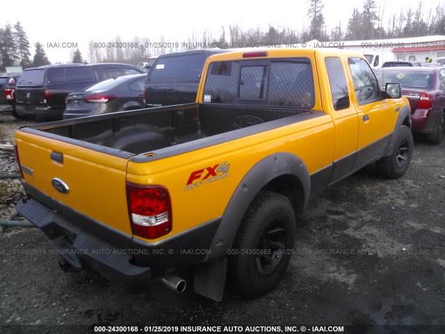 1FTZR45E98PA33056 - 2008 FORD RANGER SUPER CAB YELLOW photo 4