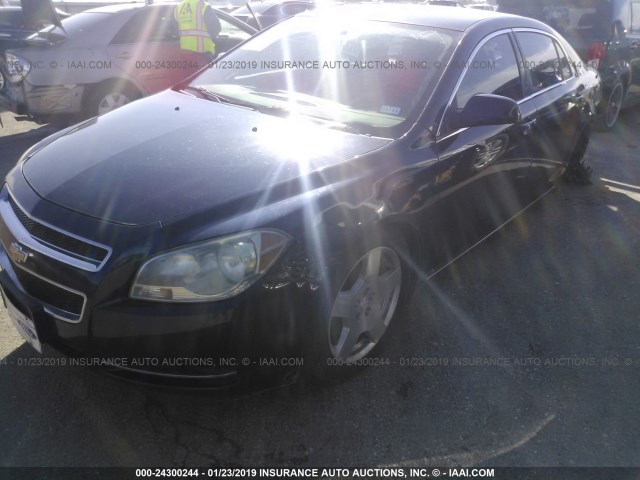 1G1ZD5E7XAF102802 - 2010 CHEVROLET MALIBU 2LT BLUE photo 2