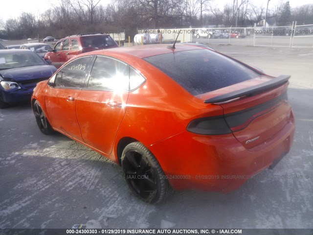 1C3CDFBB8FD237408 - 2015 DODGE DART SXT ORANGE photo 3