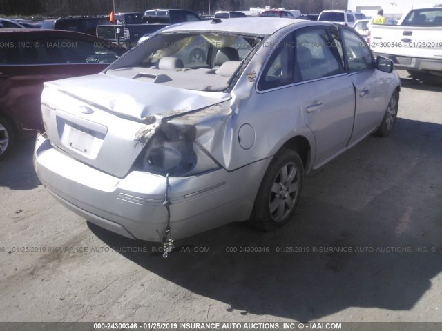 1FAHP24107G127688 - 2007 FORD FIVE HUNDRED SEL SILVER photo 4