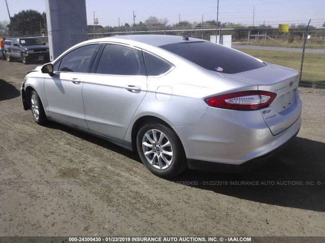 3FA6P0G77FR159900 - 2015 FORD FUSION S SILVER photo 3