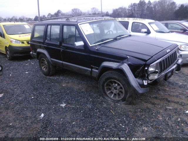 1J4FJ58L5LL267148 - 1990 JEEP CHEROKEE LAREDO BLACK photo 1