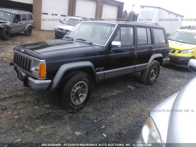 1J4FJ58L5LL267148 - 1990 JEEP CHEROKEE LAREDO BLACK photo 2