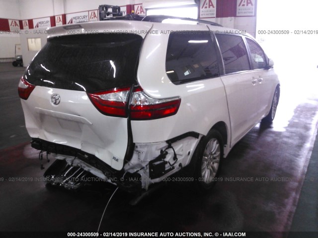 5TDYK3DC4GS690670 - 2016 TOYOTA SIENNA XLE/LIMITED WHITE photo 4