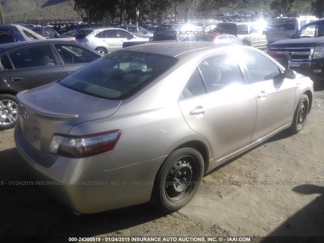 JTNBB46K073030736 - 2007 TOYOTA CAMRY NEW GENERAT HYBRID GOLD photo 4