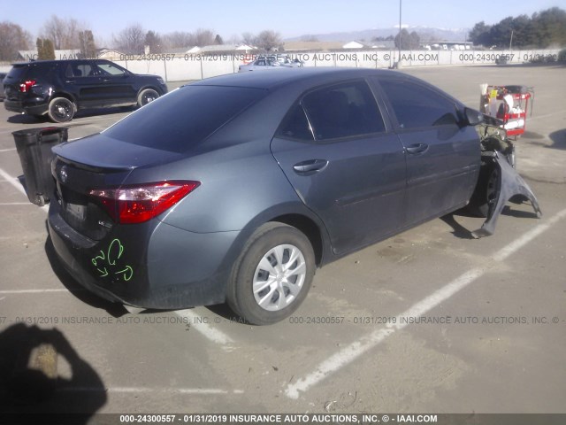 2T1BPRHE1JC989183 - 2018 TOYOTA COROLLA LE/ECO GRAY photo 4