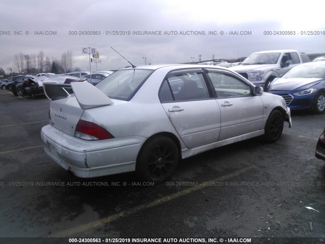 JA3AJ86E13U112966 - 2003 MITSUBISHI LANCER OZ RALLY WHITE photo 4