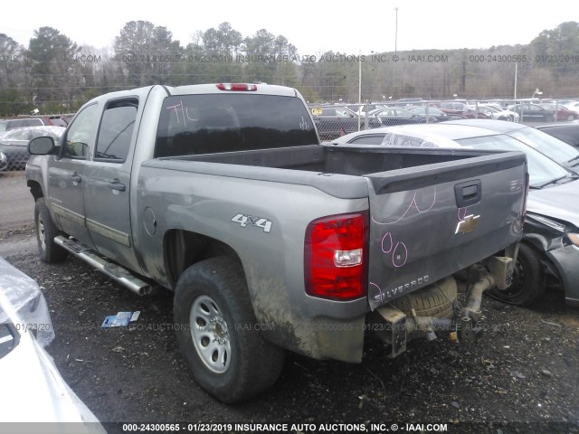 3GCEK23M59G171524 - 2009 CHEVROLET SILVERADO K1500 LT GRAY photo 3