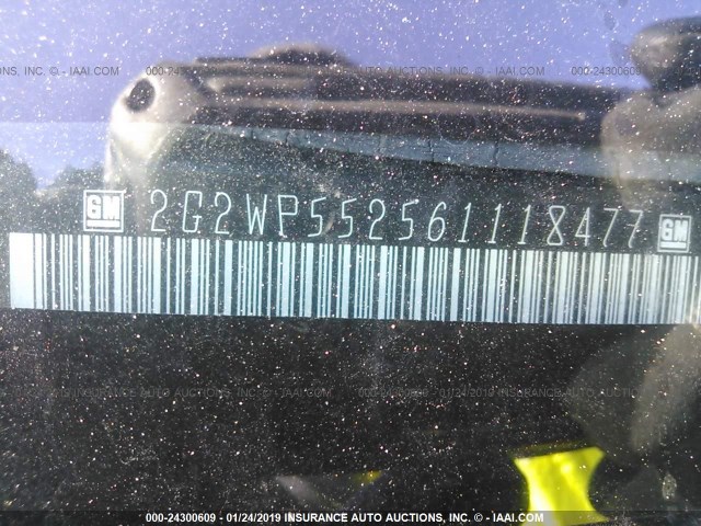 2G2WP552561118477 - 2006 PONTIAC GRAND PRIX ORANGE photo 9