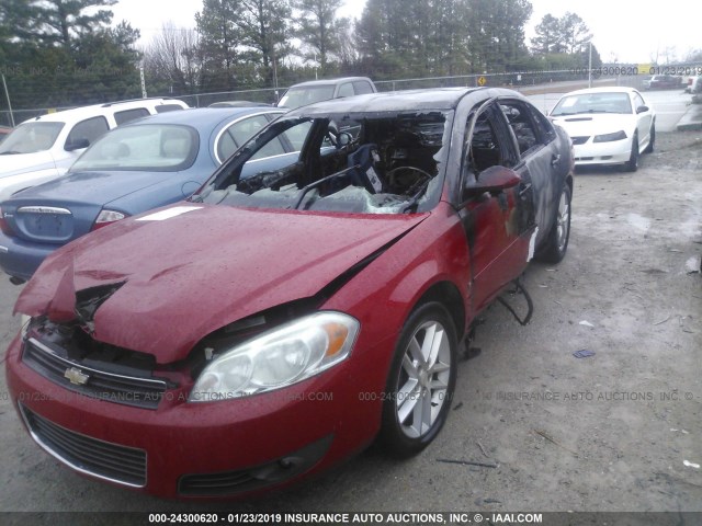 2G1WU583881248824 - 2008 CHEVROLET IMPALA LTZ RED photo 2