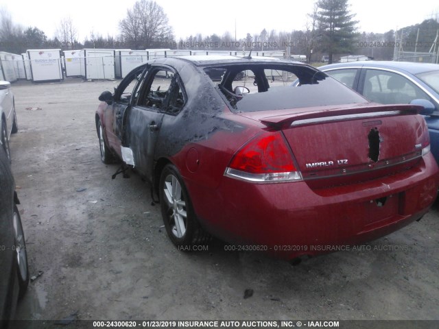 2G1WU583881248824 - 2008 CHEVROLET IMPALA LTZ RED photo 3