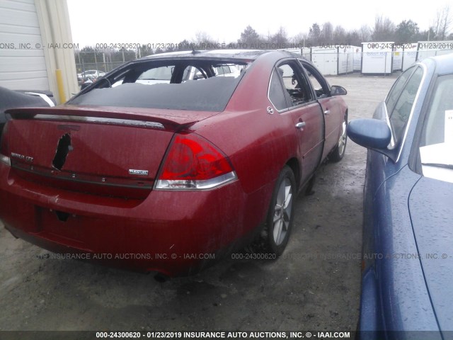 2G1WU583881248824 - 2008 CHEVROLET IMPALA LTZ RED photo 4