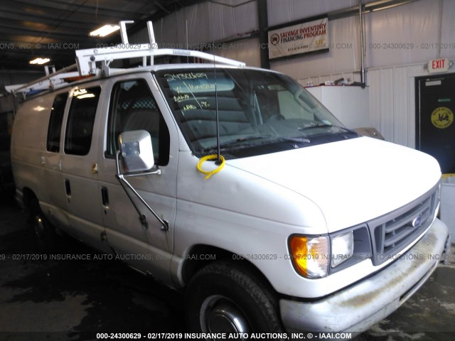 1FTNE24L83HA43238 - 2003 FORD ECONOLINE E250 VAN WHITE photo 1