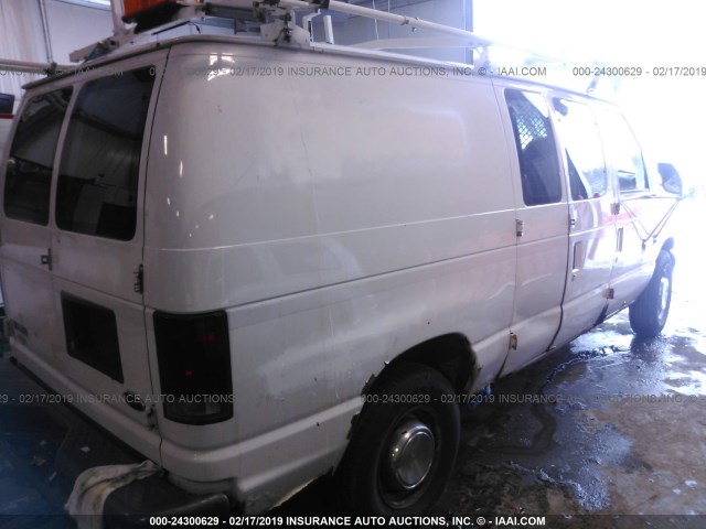 1FTNE24L83HA43238 - 2003 FORD ECONOLINE E250 VAN WHITE photo 4