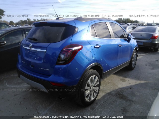 KL4CJASB2HB174905 - 2017 BUICK ENCORE PREFERRED BLUE photo 4