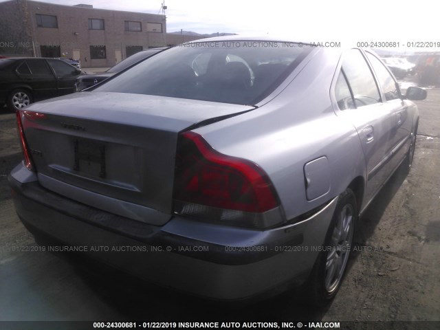 YV1RS64A242405059 - 2004 VOLVO S60 SILVER photo 4