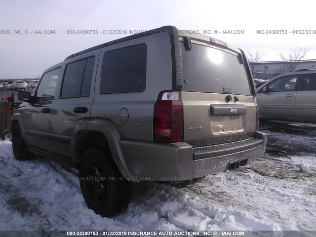 1J8HG48N06C232023 - 2006 JEEP COMMANDER BEIGE photo 3